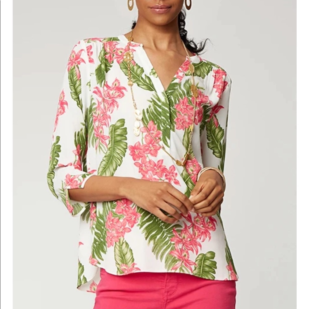 Floral Perfect Blouse by Curves 360 NYDJ Size XS